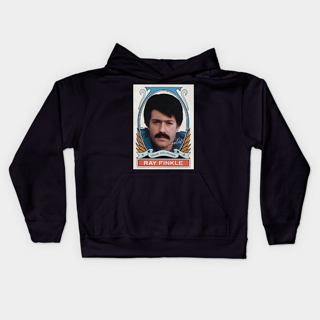 Ray Finkle Football Trading Card Kids Hoodie by darklordpug